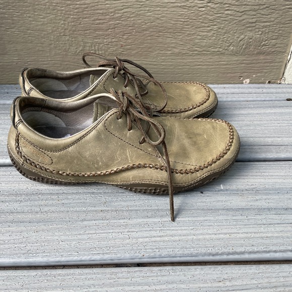 Patagonia Skywalk Men's Sz 10 Performance Leather Moc-Toe Shoes Cedar Charcoal - Picture 1 of 11